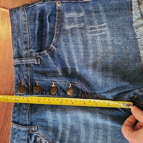 CP Shorts Womens Size 9 Denim Jean Distressed Burton Up Juniors Fray Cut Off - Picture 8 of 9